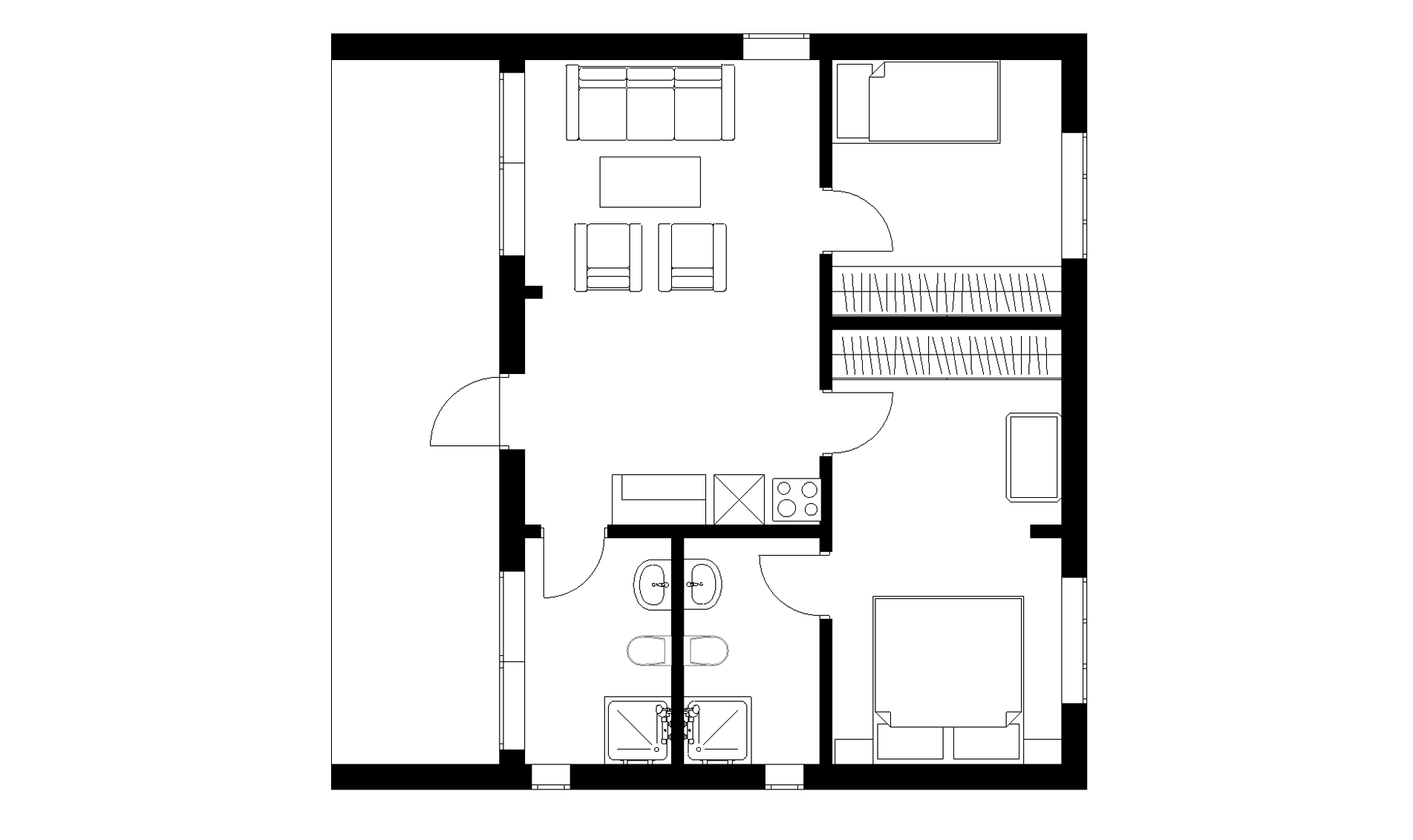 Модульный дом - барнхаус 66 м2